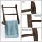 3-Tier Rustic Wood Farmhouse Wall Hanging Ladder Towel Rack
